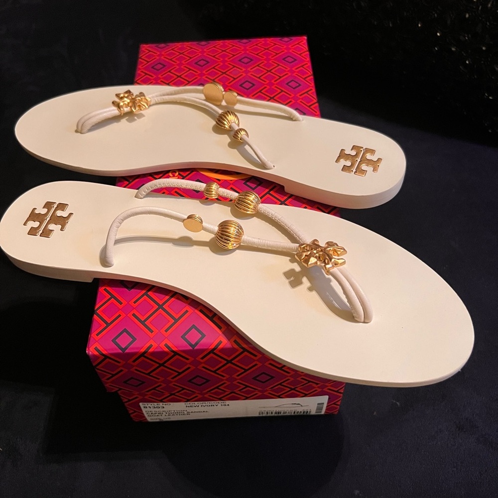 Tory Burch thong sandal worn once.